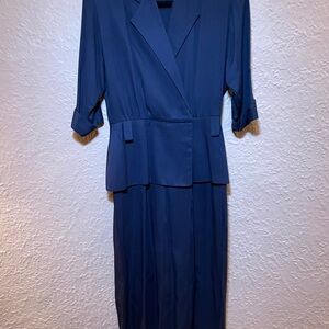 1980s Vintage Peplum Blazer Dress